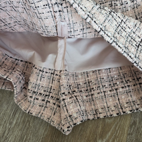 Wild Fable Tweed Boucle Tiny Tank Crop Top & Skort Set Pink NWT Skirt Spring - Picture 14 of 16